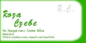 roza czebe business card