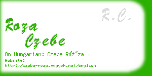 roza czebe business card